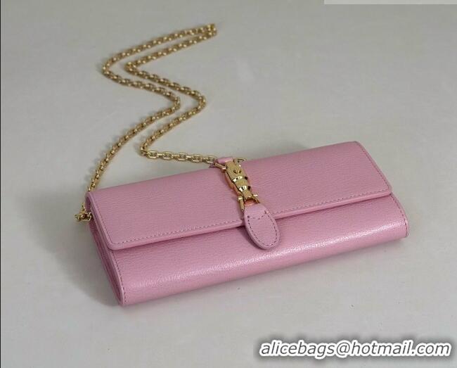 Trendy Design Gucci Jackie Wallet on Chain in Pink Grainy Leather 867165 2026