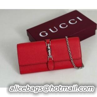 Buy Cheapest Gucci Jackie Wallet on Chain in Red Grainy Leather 867165 2026