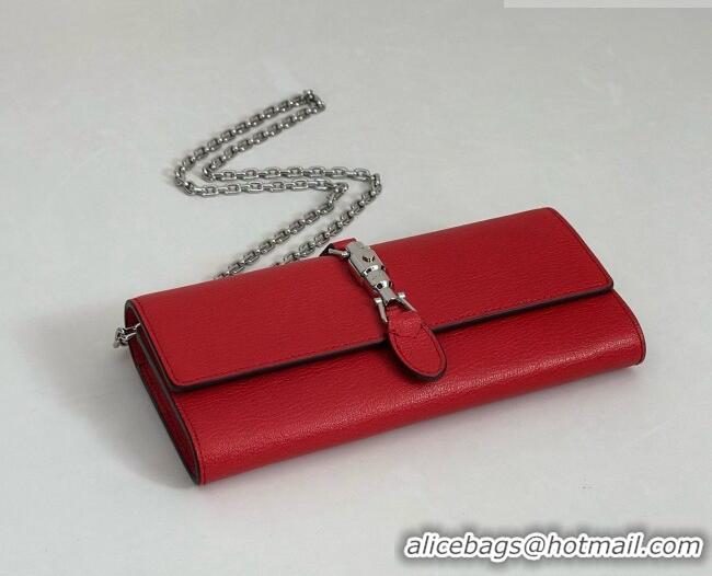 Buy Cheapest Gucci Jackie Wallet on Chain in Red Grainy Leather 867165 2026