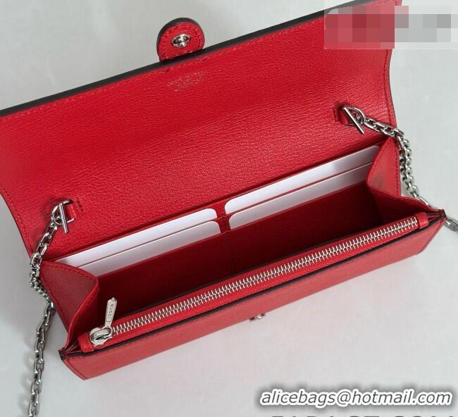 Buy Cheapest Gucci Jackie Wallet on Chain in Red Grainy Leather 867165 2026