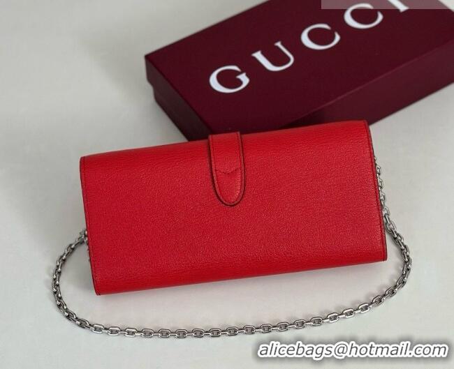 Buy Cheapest Gucci Jackie Wallet on Chain in Red Grainy Leather 867165 2026