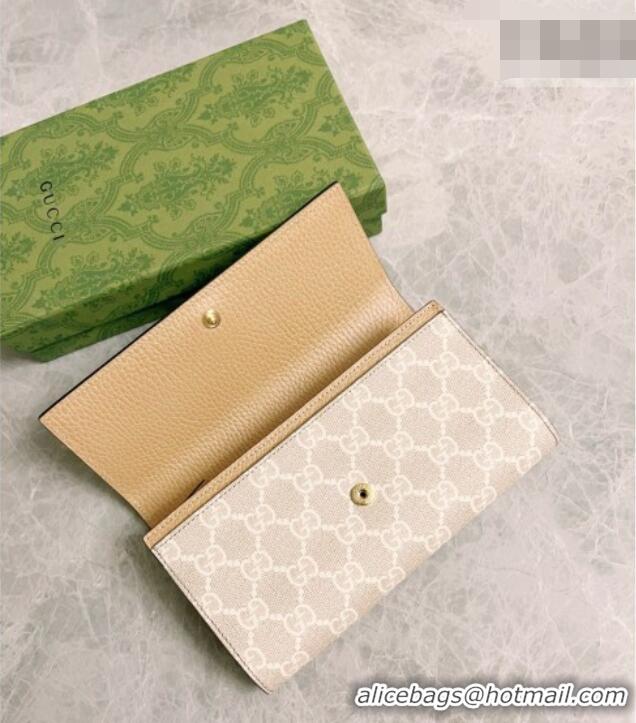 Top Quality Gucci Bi-color GG Marmont Continental Wallet 456116 Beige 2026
