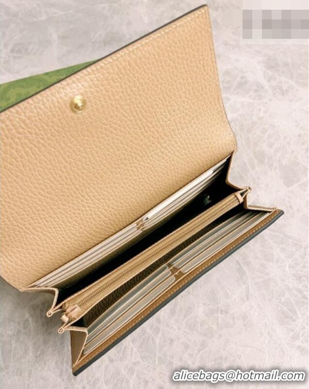 Top Quality Gucci Bi-color GG Marmont Continental Wallet 456116 Beige 2026