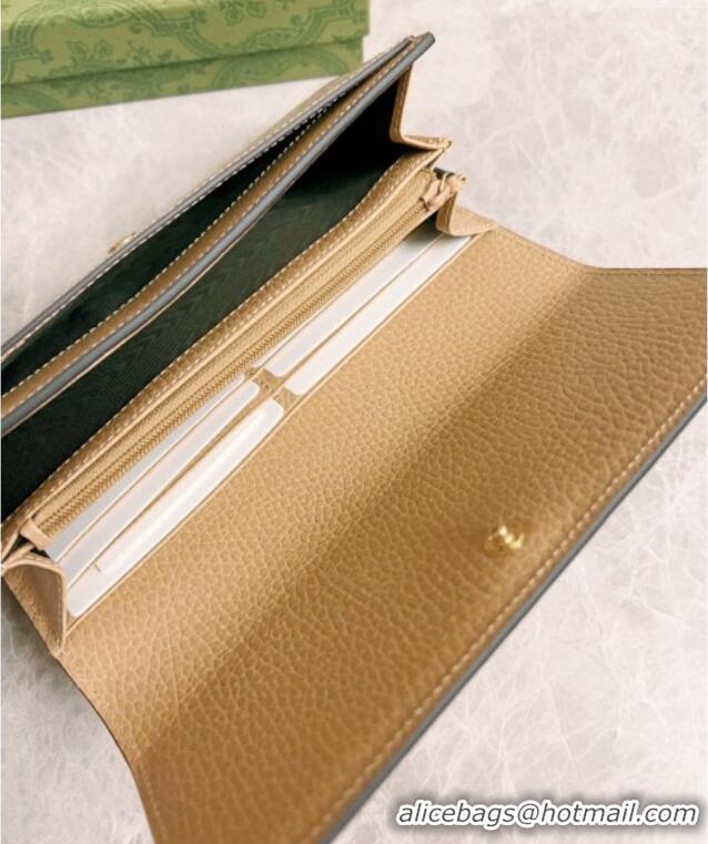 Top Quality Gucci Bi-color GG Marmont Continental Wallet 456116 Beige 2026