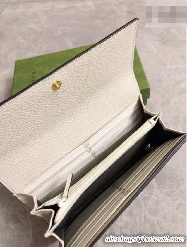 Unique Grade Gucci Bi-color GG Marmont Continental Wallet 456116 White 2026