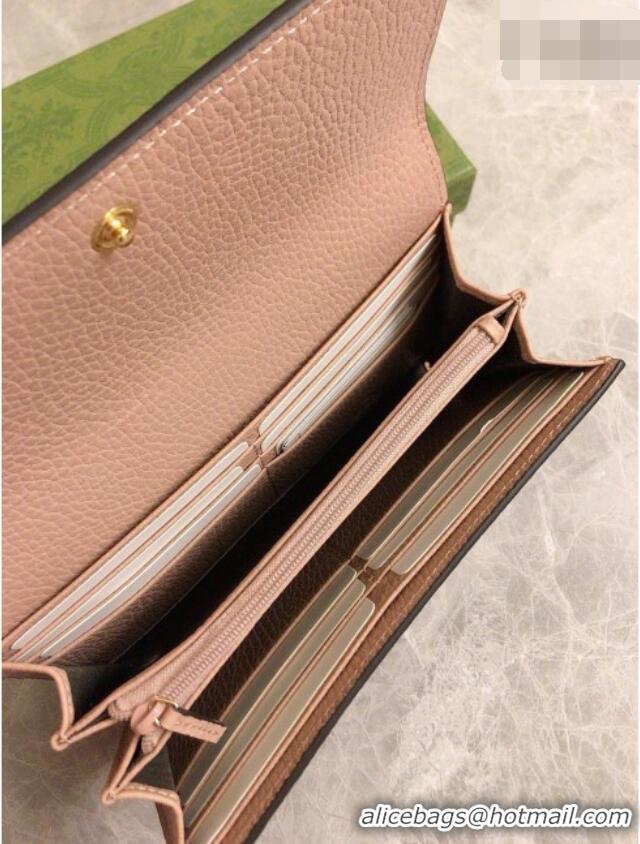Super Quality Gucci Bi-color GG Marmont Continental Wallet 456116 Pink 2026