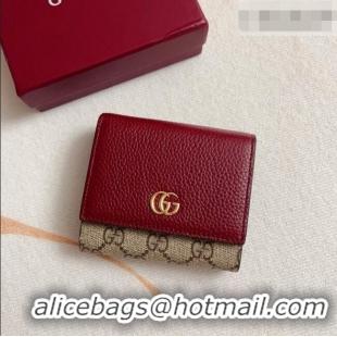 Reasonable Price Gucci Bi-color GG Wallet 598587 Burgundy 2026 