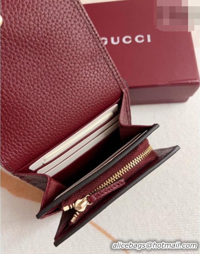 Reasonable Price Gucci Bi-color GG Wallet 598587 Burgundy 2026 