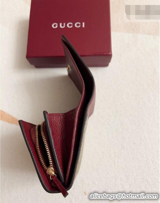 Reasonable Price Gucci Bi-color GG Wallet 598587 Burgundy 2026 