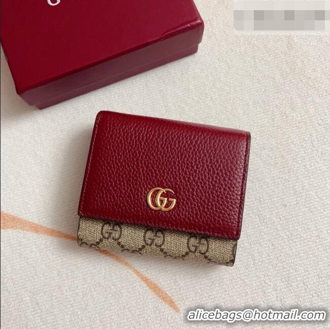 Reasonable Price Gucci Bi-color GG Wallet 598587 Burgundy 2026 