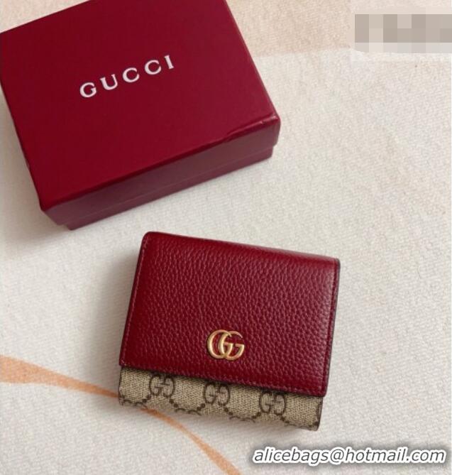 Reasonable Price Gucci Bi-color GG Wallet 598587 Burgundy 2026 
