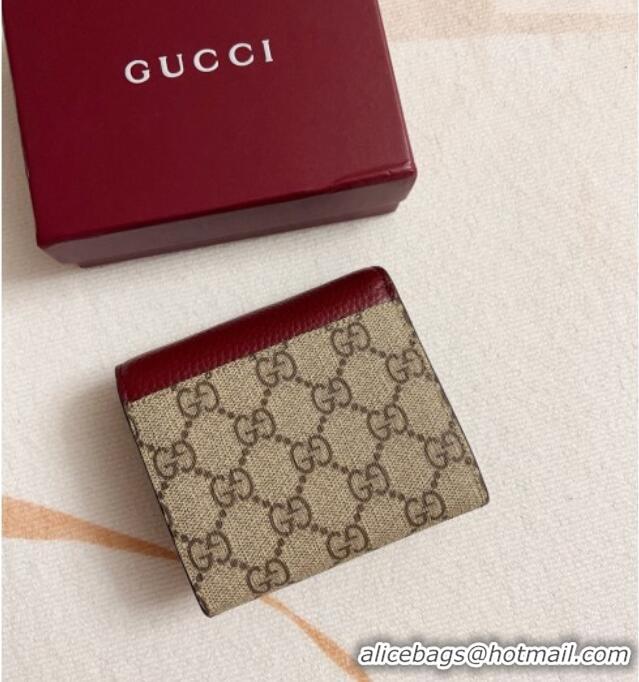 Reasonable Price Gucci Bi-color GG Wallet 598587 Burgundy 2026 