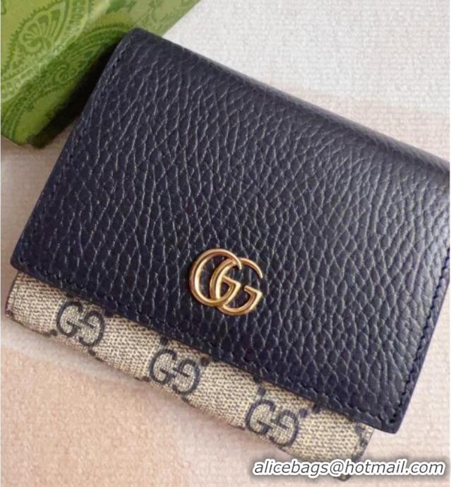 Luxury Classic Gucci Bi-color GG Wallet 598587 Navy Blue 2026 