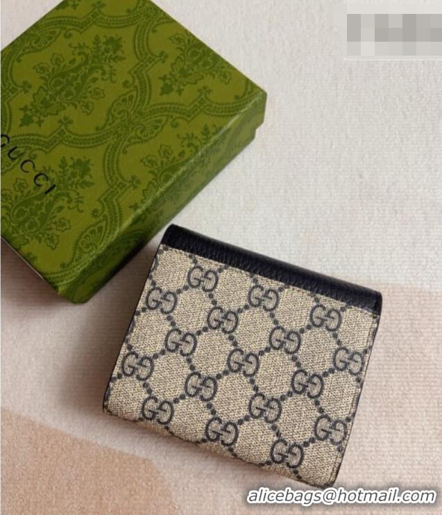 Luxury Classic Gucci Bi-color GG Wallet 598587 Navy Blue 2026 