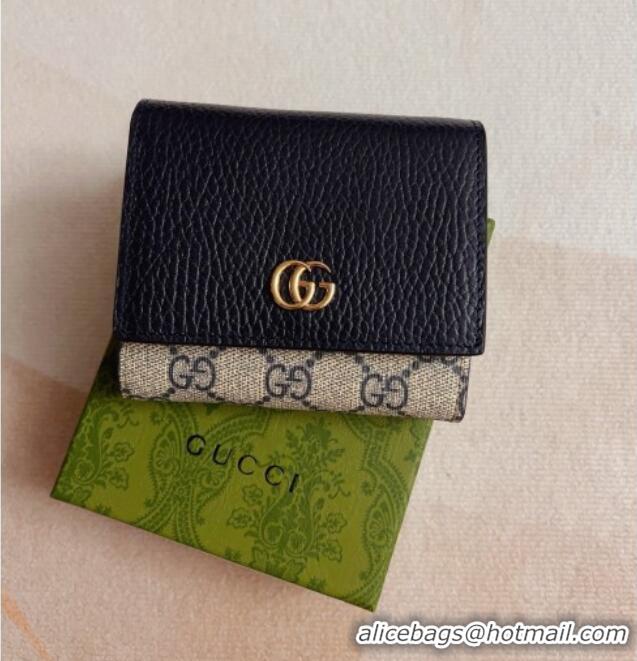 Luxury Classic Gucci Bi-color GG Wallet 598587 Navy Blue 2026 