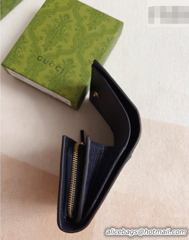 Luxury Classic Gucci Bi-color GG Wallet 598587 Navy Blue 2026 