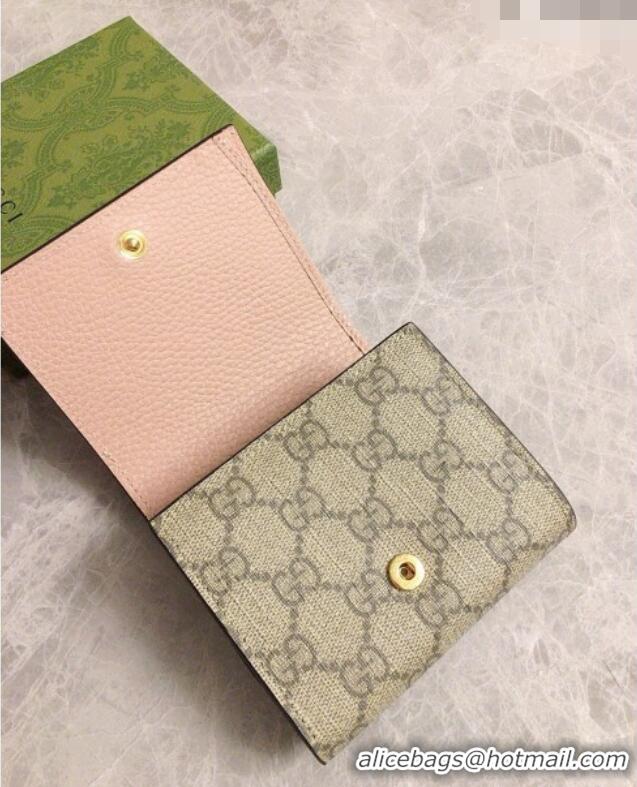 Luxury Gucci Bi-color GG Wallet 598587 Pink 2026