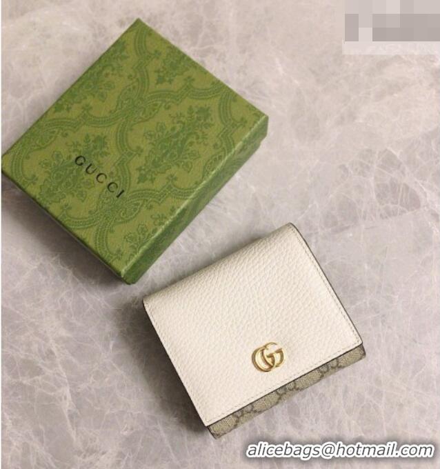 Buy Luxury Gucci Bi-color GG Wallet 598587 White 2026