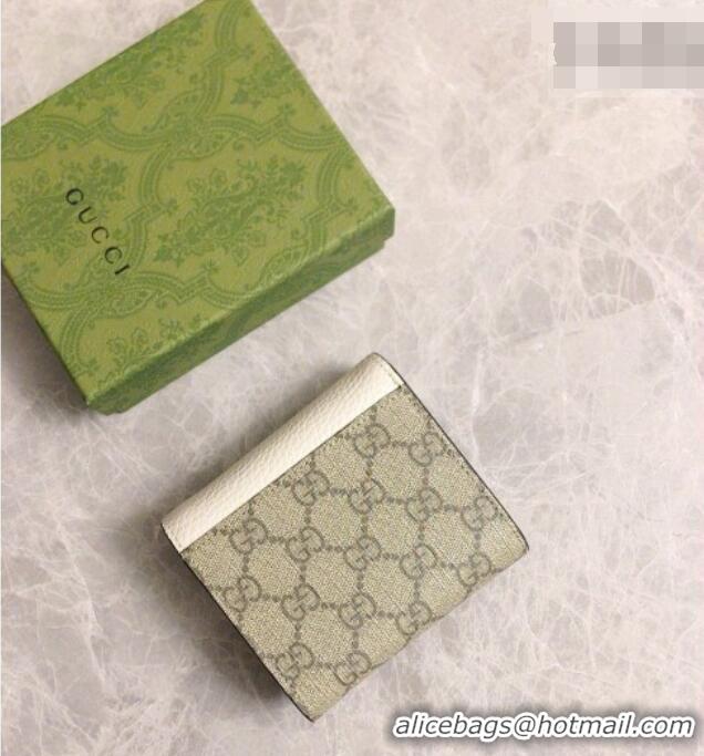 Buy Luxury Gucci Bi-color GG Wallet 598587 White 2026