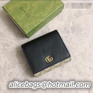 Sumptuous Gucci Bi-color GG Wallet 598587 Black 2026 