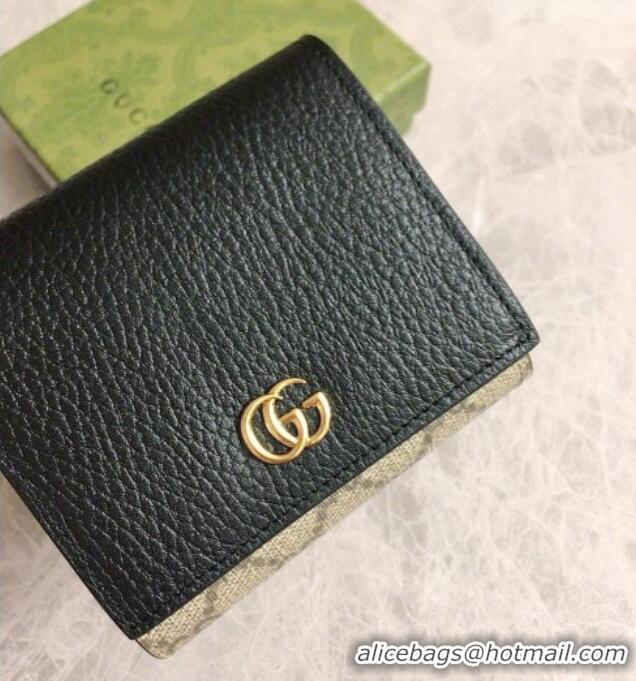 Sumptuous Gucci Bi-color GG Wallet 598587 Black 2026 