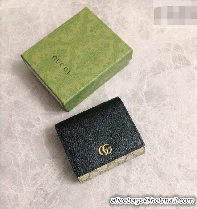 Sumptuous Gucci Bi-color GG Wallet 598587 Black 2026 