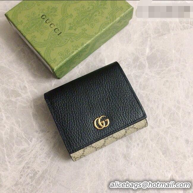 Sumptuous Gucci Bi-color GG Wallet 598587 Black 2026 