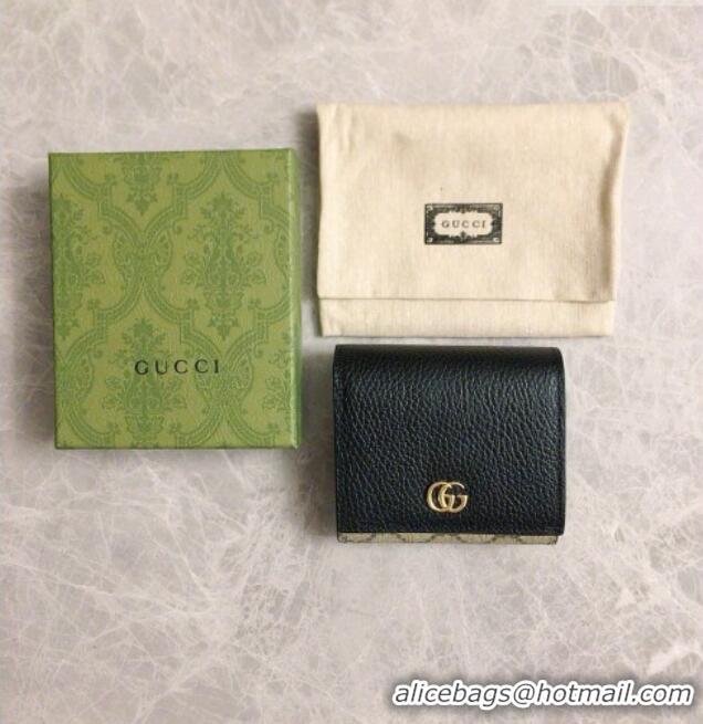 Sumptuous Gucci Bi-color GG Wallet 598587 Black 2026 