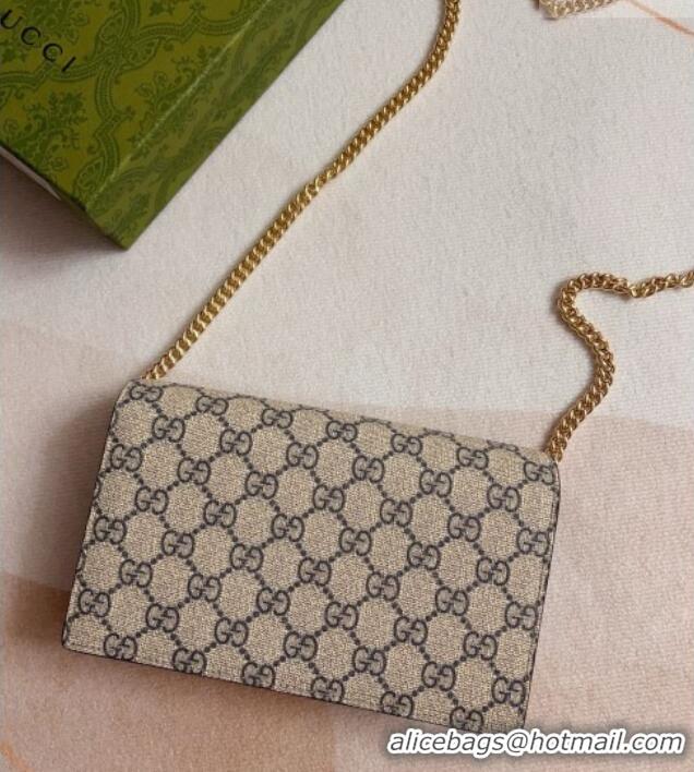 Online Discount Gucci Bi-color GG Marmont Wallet on Chain 497985 Black 2026