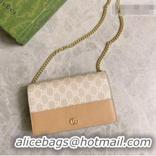 Most Popular Gucci Bi-color GG Marmont Wallet on Chain 497985 Beige 2026