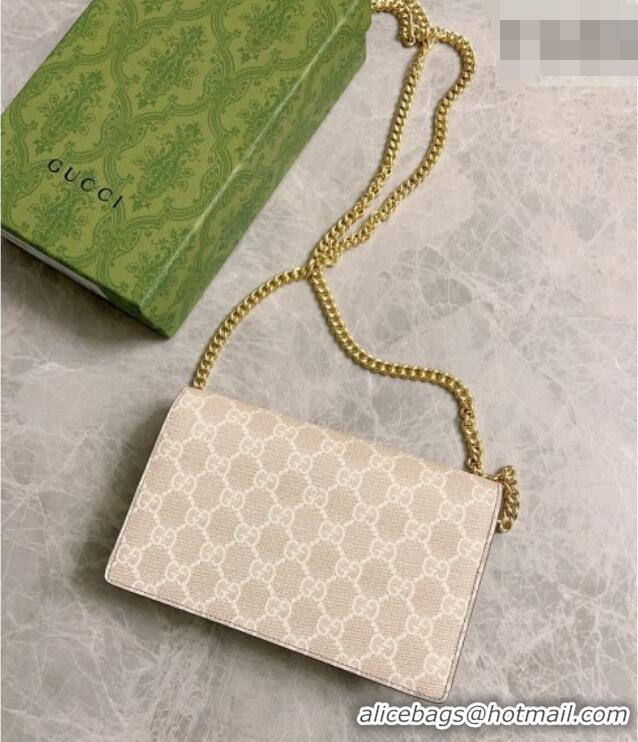 Most Popular Gucci Bi-color GG Marmont Wallet on Chain 497985 Beige 2026