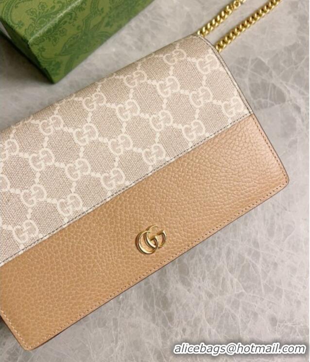 Most Popular Gucci Bi-color GG Marmont Wallet on Chain 497985 Beige 2026