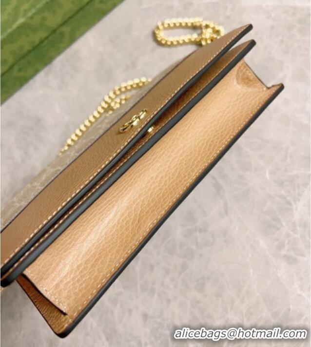 Most Popular Gucci Bi-color GG Marmont Wallet on Chain 497985 Beige 2026