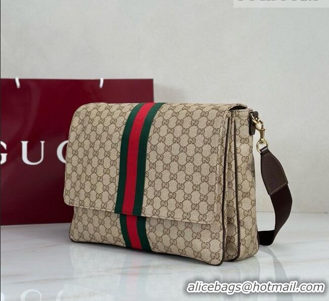 Best Price Gucci Essence Classic Medium Crossbody Bag with Web A006JE Beige 2026
