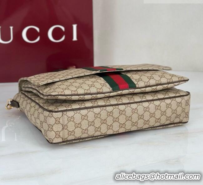 Best Price Gucci Essence Classic Medium Crossbody Bag with Web A006JE Beige 2026