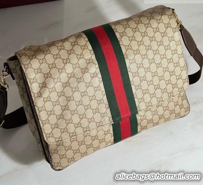 Best Price Gucci Essence Classic Medium Crossbody Bag with Web A006JE Beige 2026