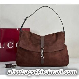 Big Discount Gucci Jackie Flap Large Crossbody Bag A005ZI Brown 2026