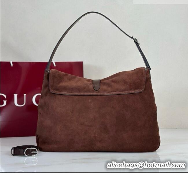 Big Discount Gucci Jackie Flap Large Crossbody Bag A005ZI Brown 2026