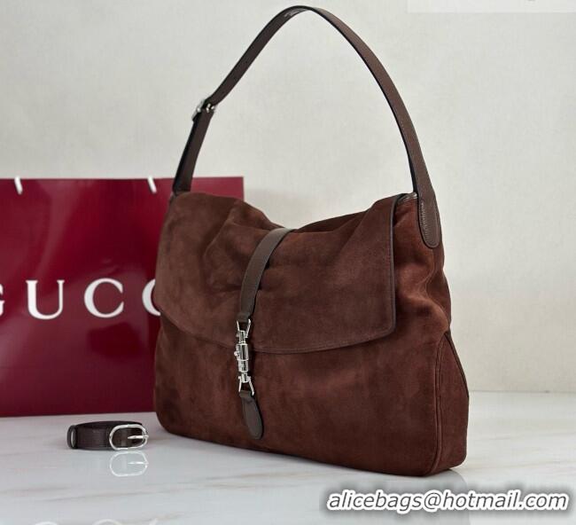 Big Discount Gucci Jackie Flap Large Crossbody Bag A005ZI Brown 2026