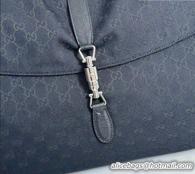Promotional Gucci Jackie Flap Large Crossbody Bag in Black GG Canvas A005ZI 2026