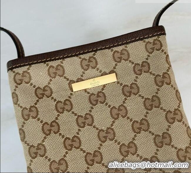 Inexpensive Gucci Smartphone Pouch in sand/brown GG Canvas 875806 2026