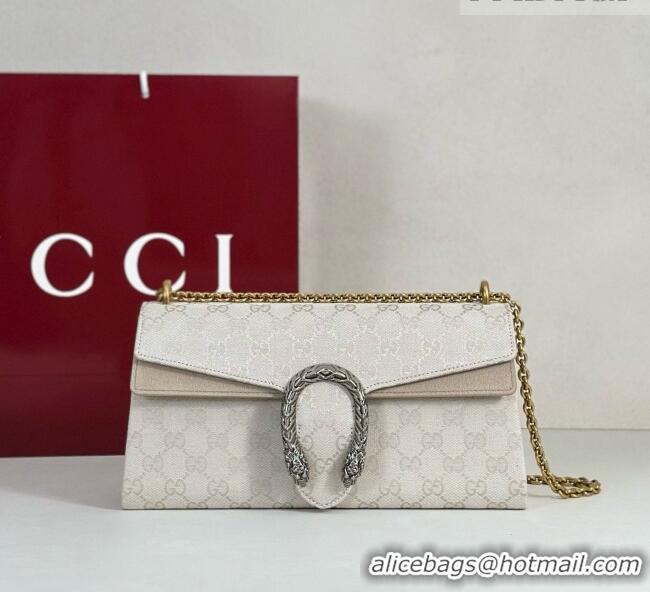 Low Price Gucci Dionysus Medium Shoulder Bag in White GG Canvas 874735 2026