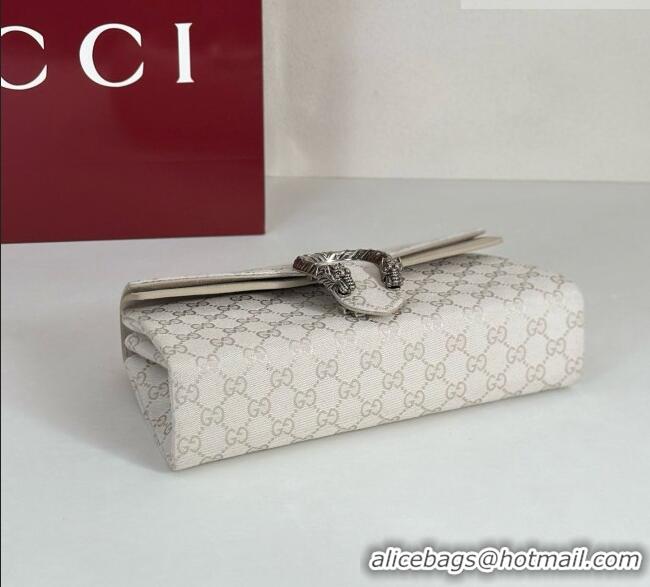 Low Price Gucci Dionysus Medium Shoulder Bag in White GG Canvas 874735 2026