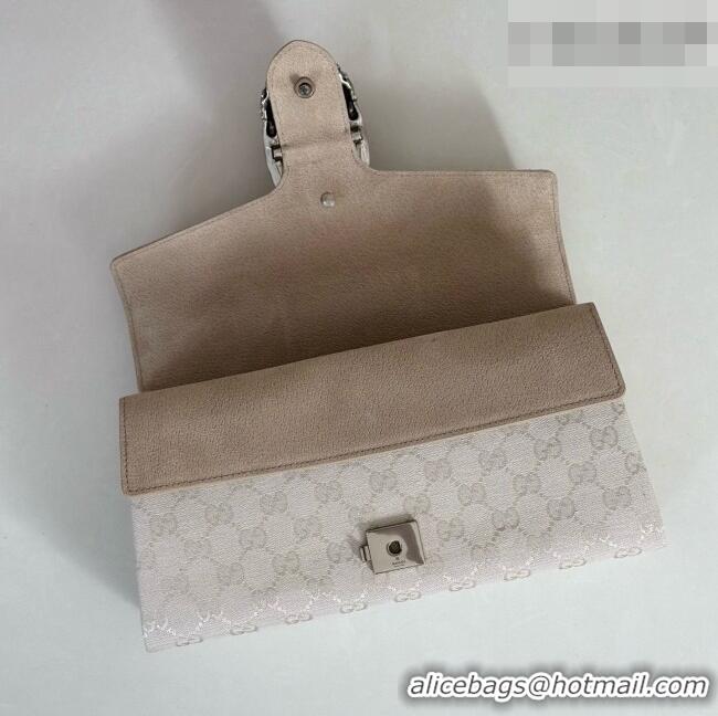 Low Price Gucci Dionysus Medium Shoulder Bag in White GG Canvas 874735 2026