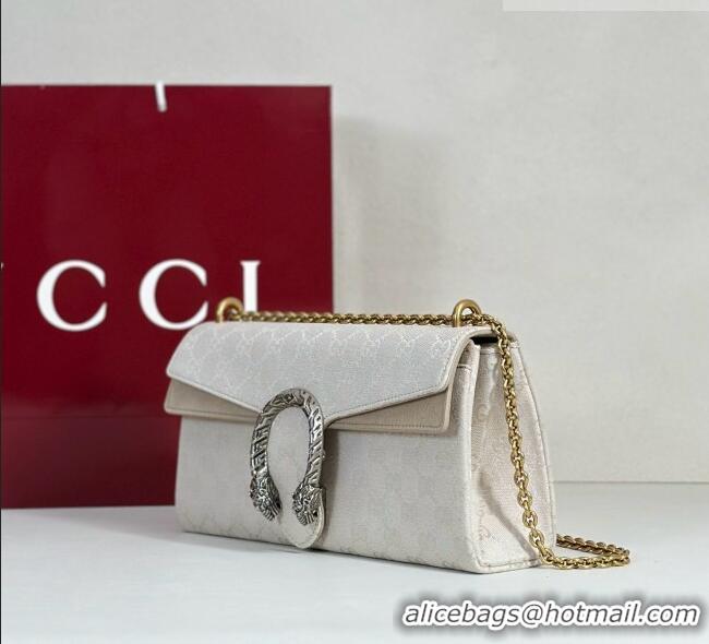 Low Price Gucci Dionysus Medium Shoulder Bag in White GG Canvas 874735 2026