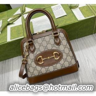 Reasonable Price Gucci GG Supreme Horsebit Mini Bag 640716 Brown 2026