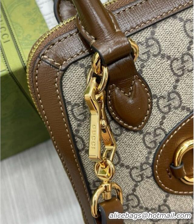 Reasonable Price Gucci GG Supreme Horsebit Mini Bag 640716 Brown 2026