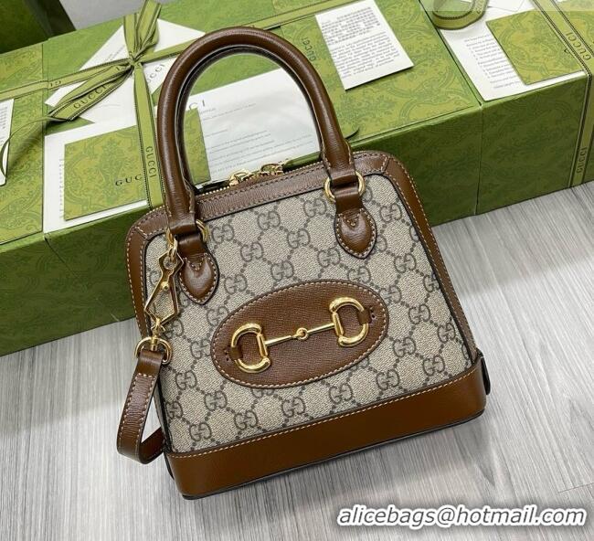 Reasonable Price Gucci GG Supreme Horsebit Mini Bag 640716 Brown 2026