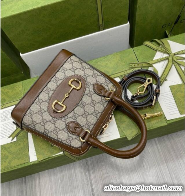 Reasonable Price Gucci GG Supreme Horsebit Mini Bag 640716 Brown 2026