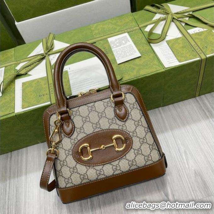 Reasonable Price Gucci GG Supreme Horsebit Mini Bag 640716 Brown 2026